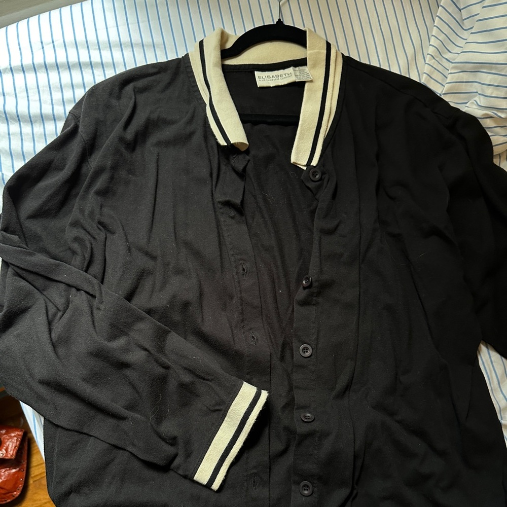 Liz Claiborne black button up